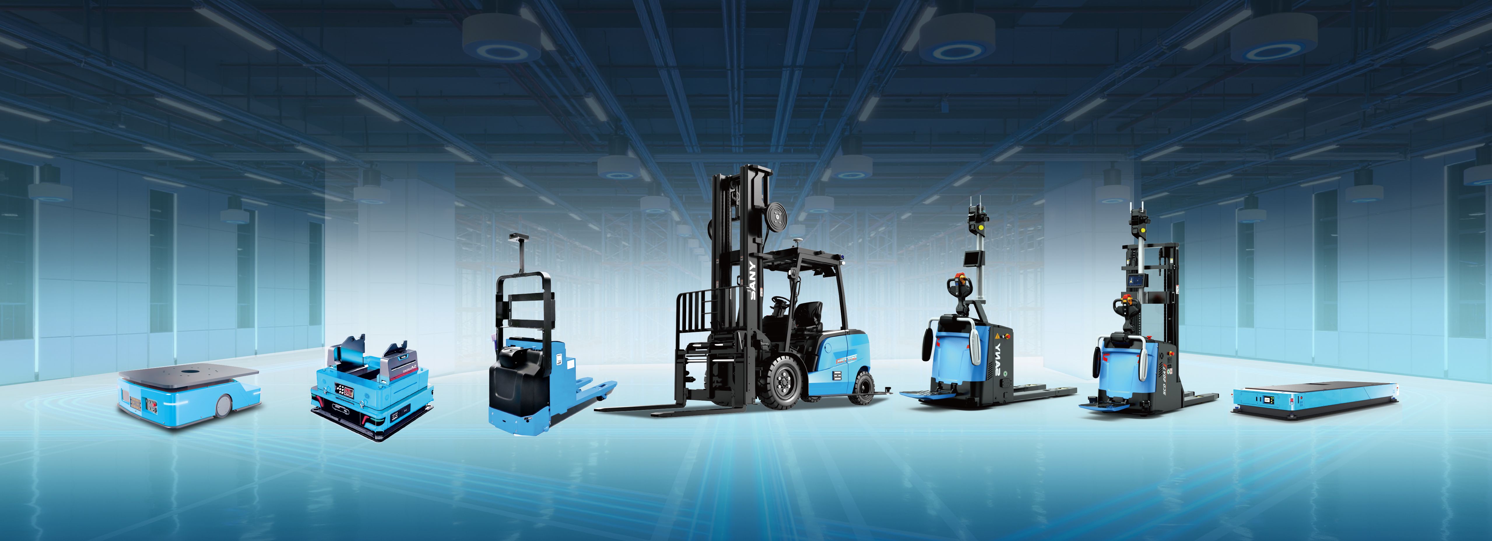 Dải thiết bị tự động hóa nội bộ của SANY Robotics; hình dùng để minh họa bối cảnh hệ thống, không thay thế ảnh đúng model ở thư viện sản phẩm.